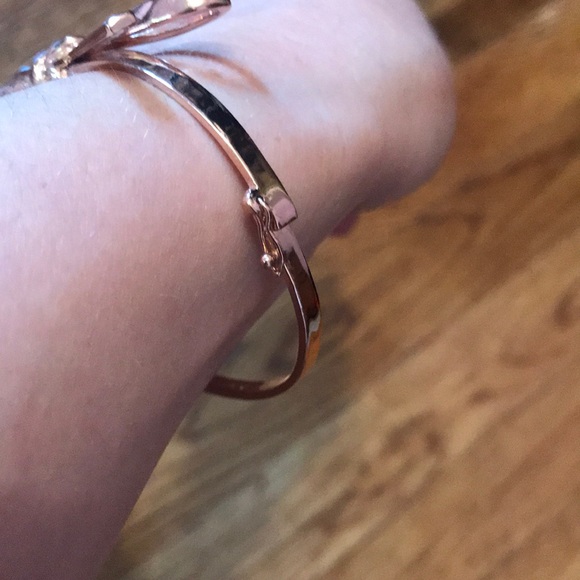 Kate Spade Rose Gold Ribbon Bangle - Picture 2 of 3